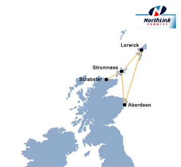 Northlink Ferries Freight Map