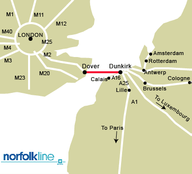 Norfolk Line Freight Map