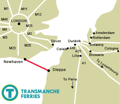 Transmanche Freight Map